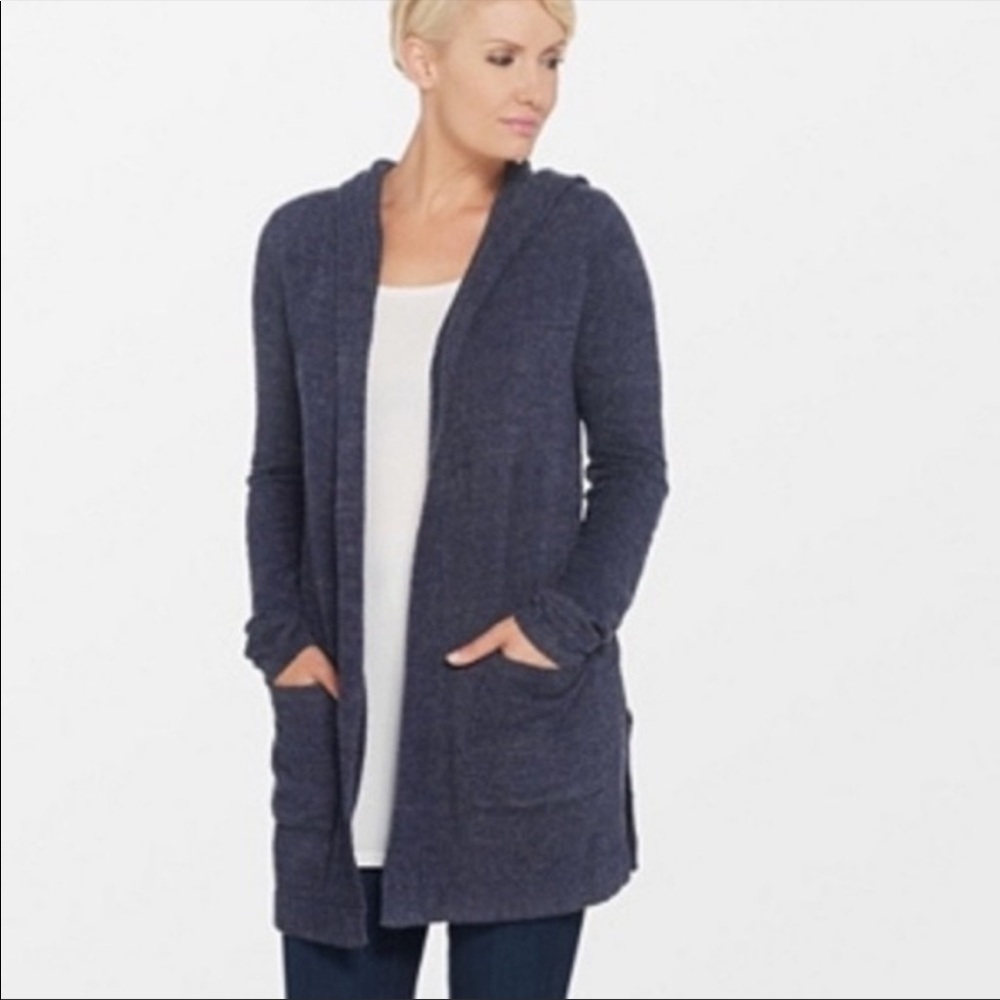 Barefoot dreams Resort dark navy blue cardigan size 1X